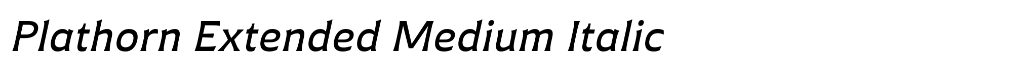 Plathorn Extended Medium Italic image